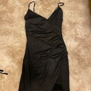 Black sparkly fitted dress